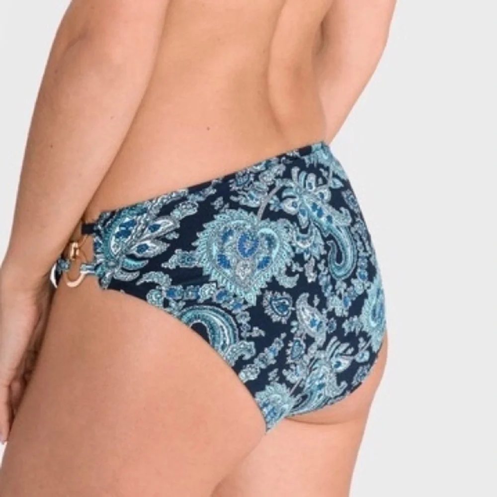 MICHAEL KORS Blue Paisley Bikini Bottom XS - Picture 6 of 14